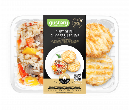 Piept de pui cu orez și legume   320 g
